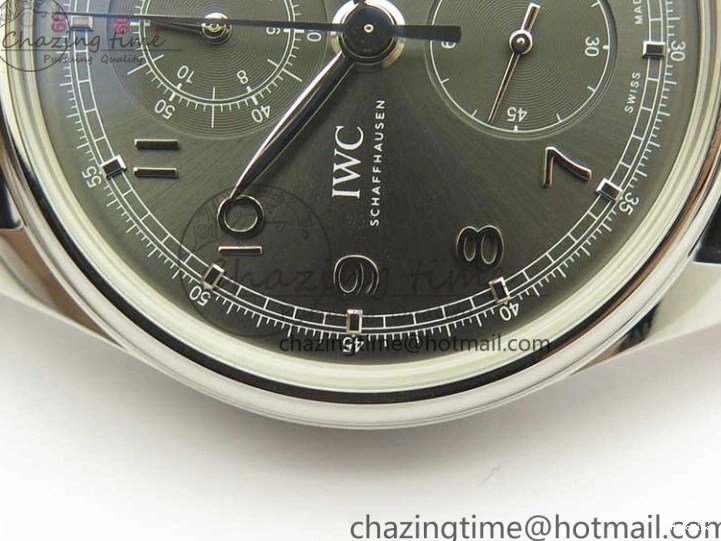 MIROTIME 0213 Portuguese Chrono SS ZF 1:1 Best Edition Gray Dial SS On Black Leather Strap A ZipUp 7215